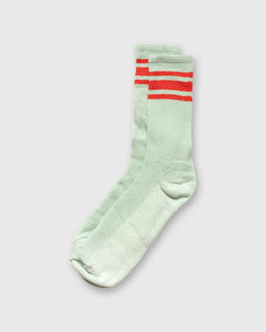 Athletic Stripe Socks in Mint/Sienna