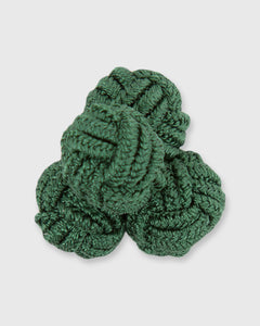 Small Silk Knot Cufflinks Ranger Green