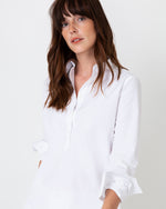 Load image into Gallery viewer, Tomboy Popover Shirt in White Poplin
