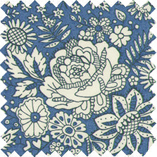 Made-to-Order Fabric in Blue/White Picot Liberty Fabric