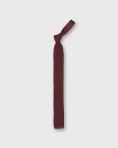 Silk Knit Tie in Oxblood