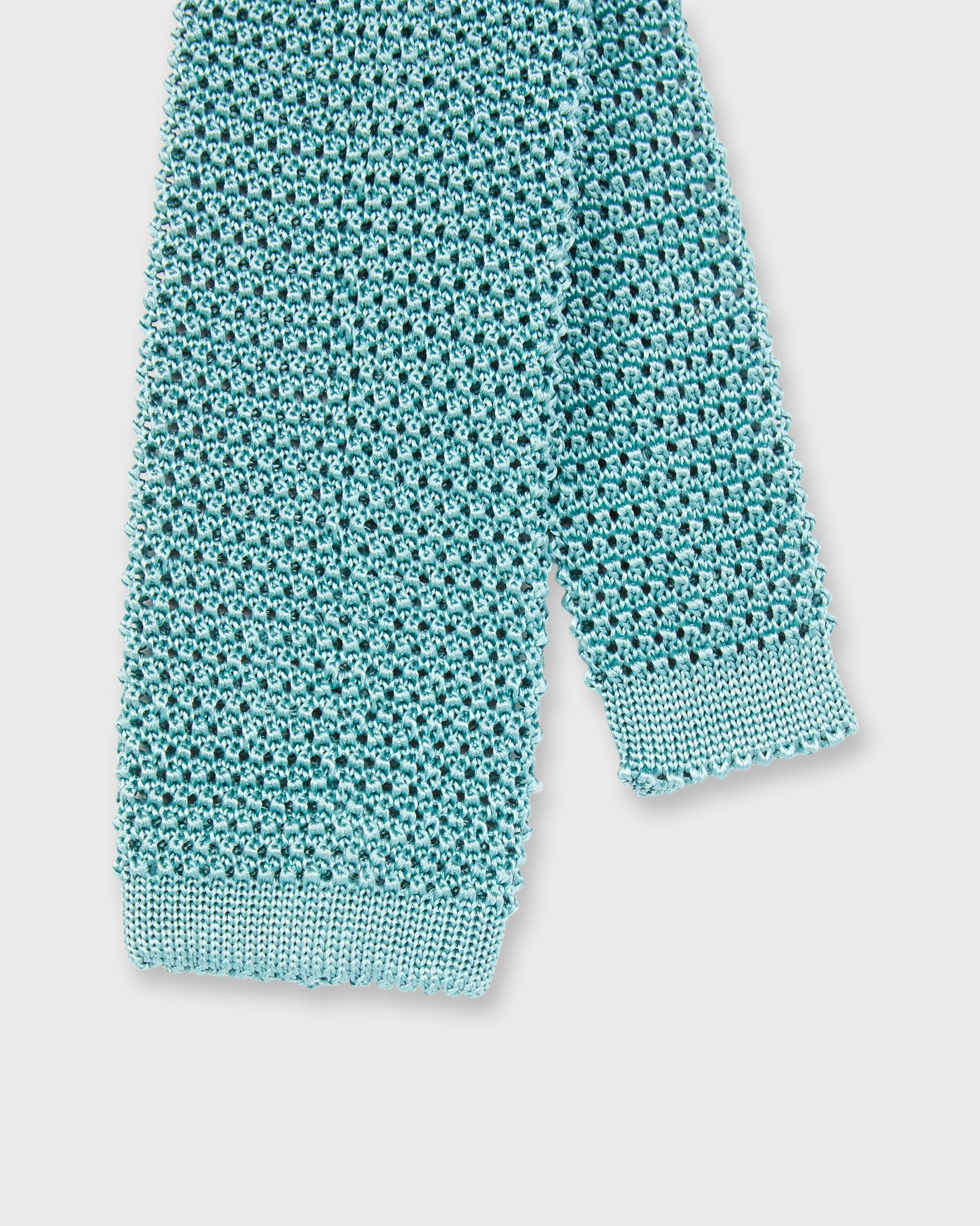 Silk Knit Tie in Sea Green