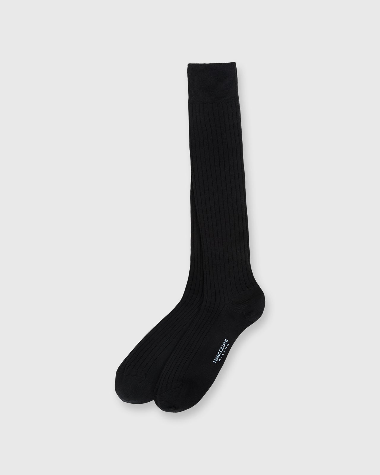 Over-the-Calf Dress Socks in Black Extra Fine Merino by Marcoliani Over-the-Calf Dress Socks in Black Extra Fine Merino by Marcoliani