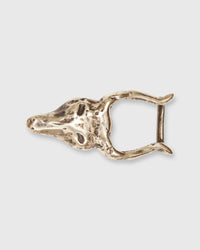 Horned Belt Buckle Brass
