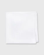 Load image into Gallery viewer, Hem-Stitched Pocket Square White Linen
