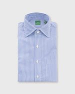 Load image into Gallery viewer, Spread Collar Dress Shirt Blue Bengal Stripe Poplin
