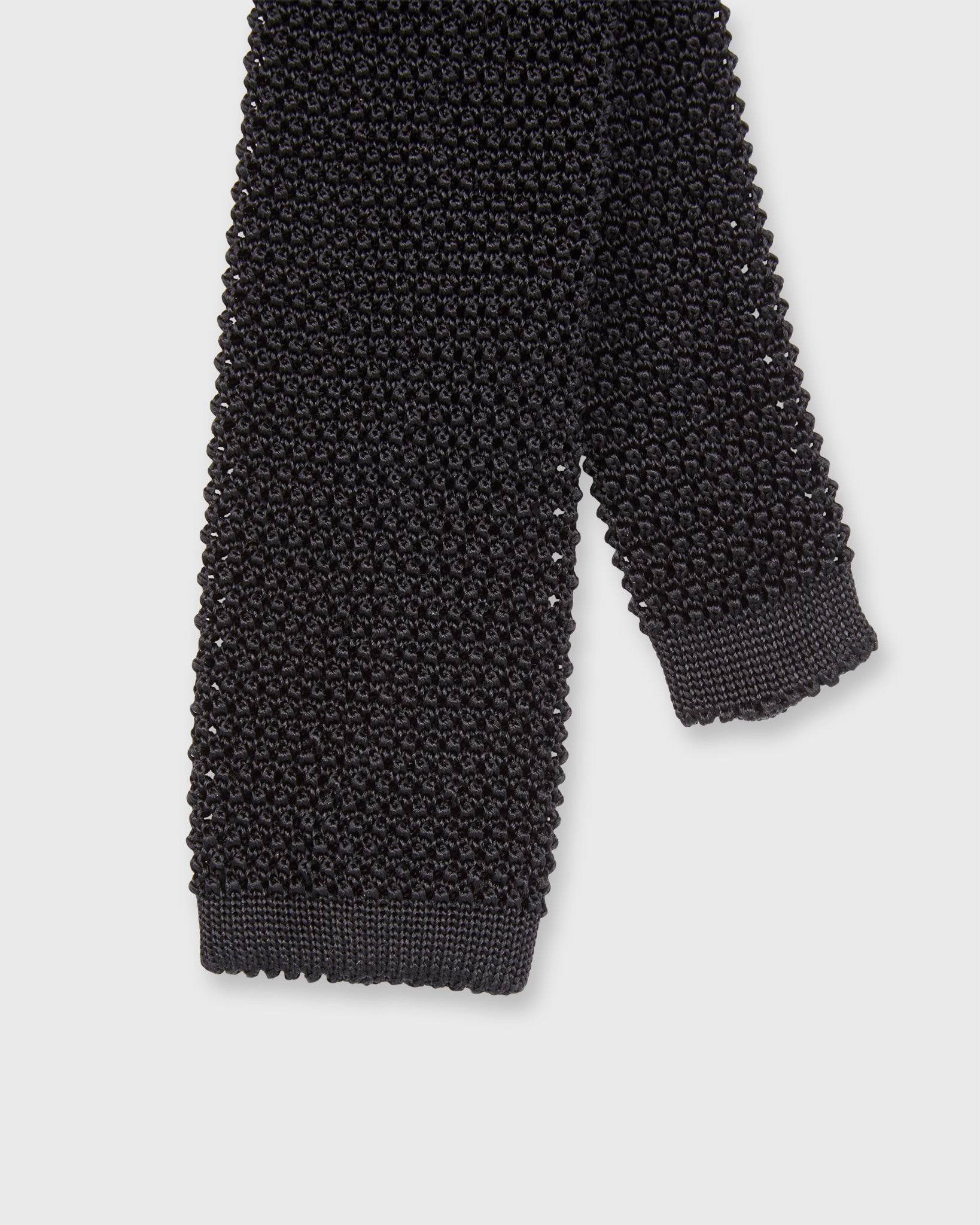 Silk Knit Tie in Black
