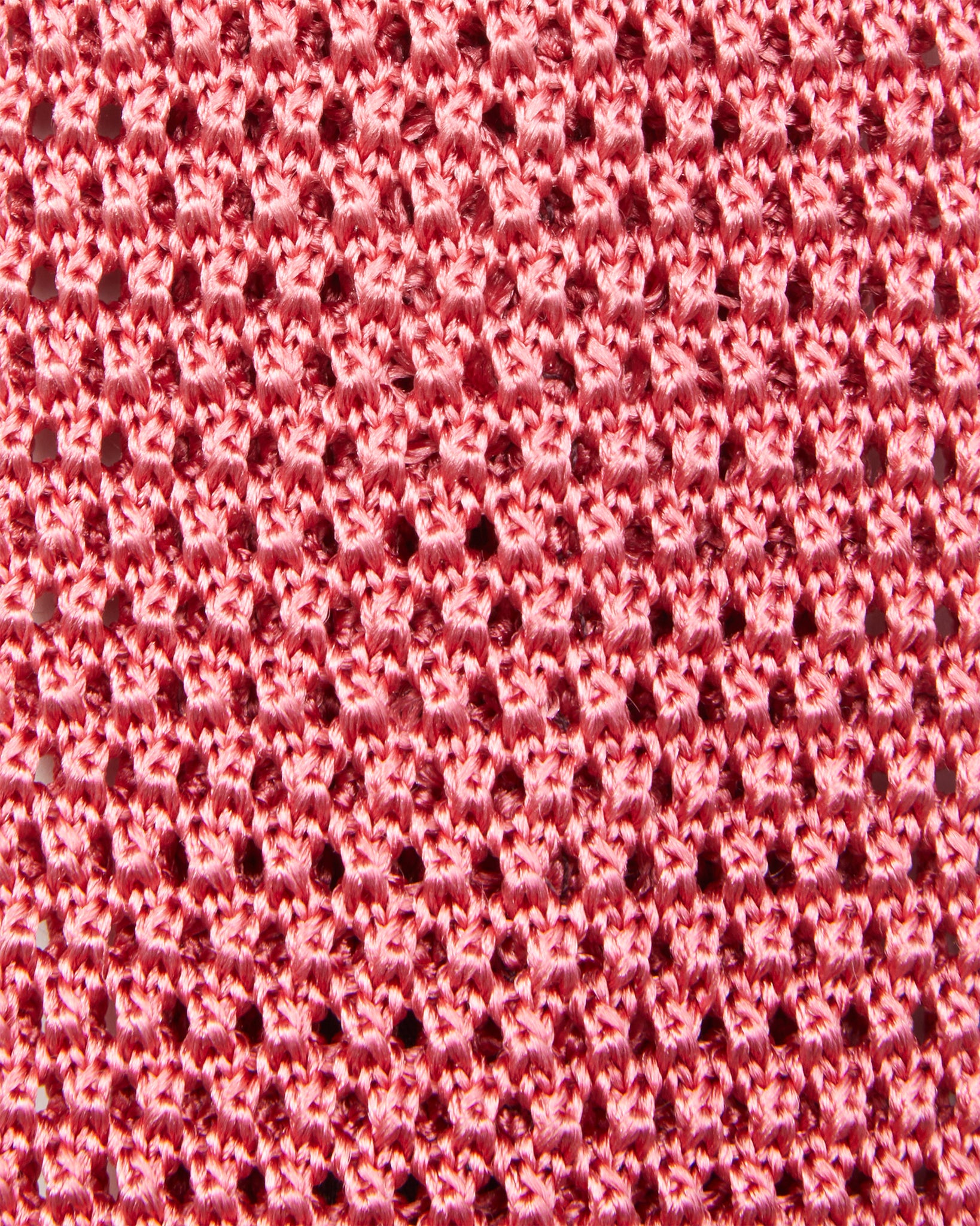 Silk Knit Tie in Coral