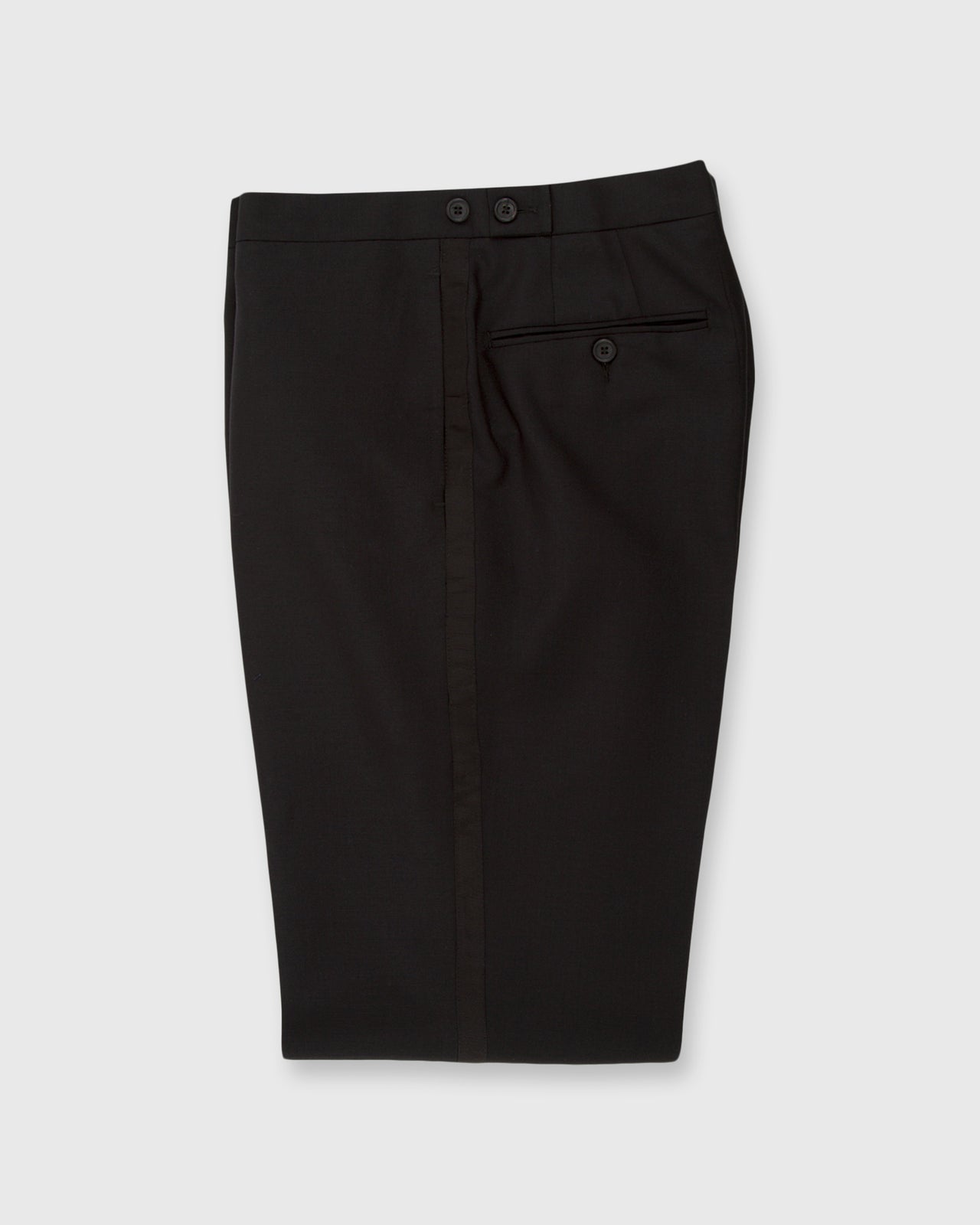 Kincaid No. 3 Peak Lapel Tuxedo Black Wool Mohair with Silk Grosgrain Trim