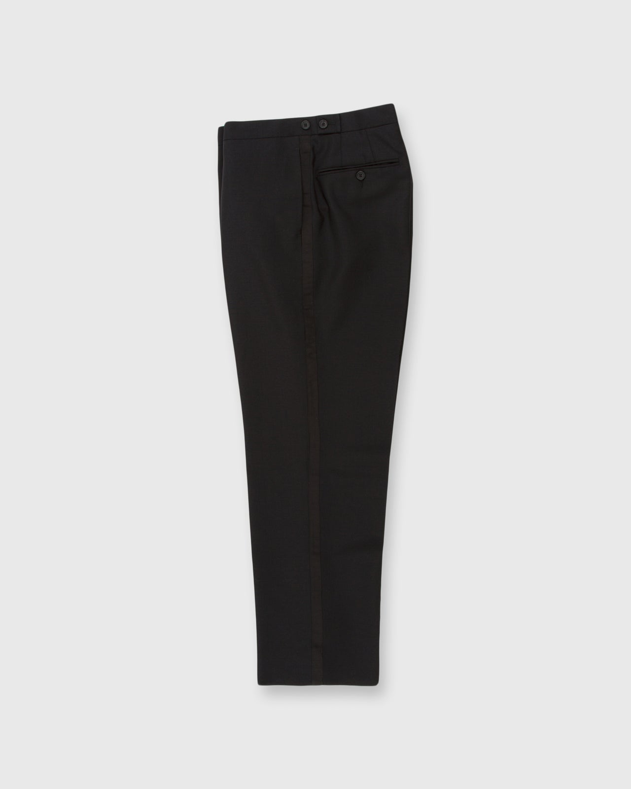 Kincaid No. 3 Peak Lapel Tuxedo Black Wool Mohair with Silk Grosgrain Trim