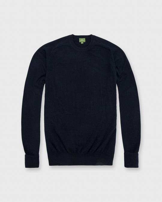 Classic Crewneck Sweater Navy Cashmere