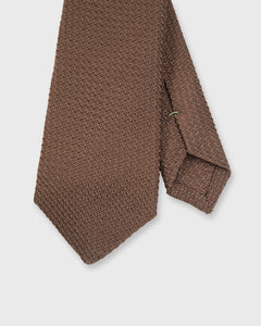 Silk Grosso Grenadine Tie in Brown