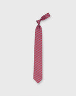 Load image into Gallery viewer, Silk Print Tie in Red/Light Blue Giraffes
